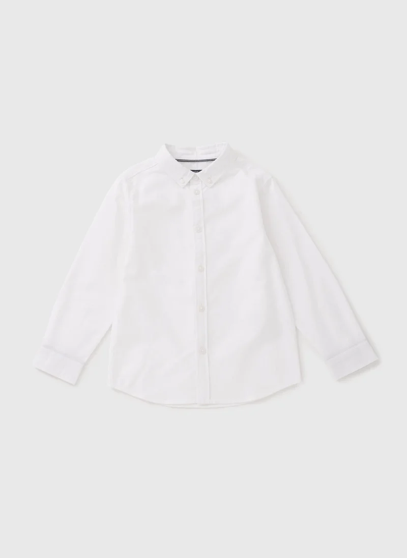 Matalan Boys White Oxford Long Sleeve Shirt
